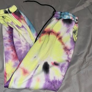Bright tie die sweatpants